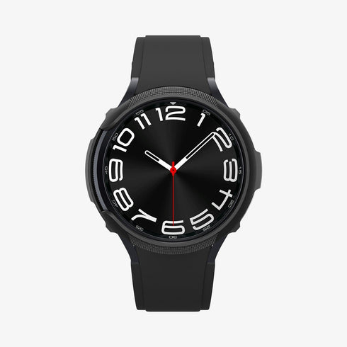 ACS06394 - Galaxy Watch 6 Classic (47mm) Case Liquid Air in matte black showing the front